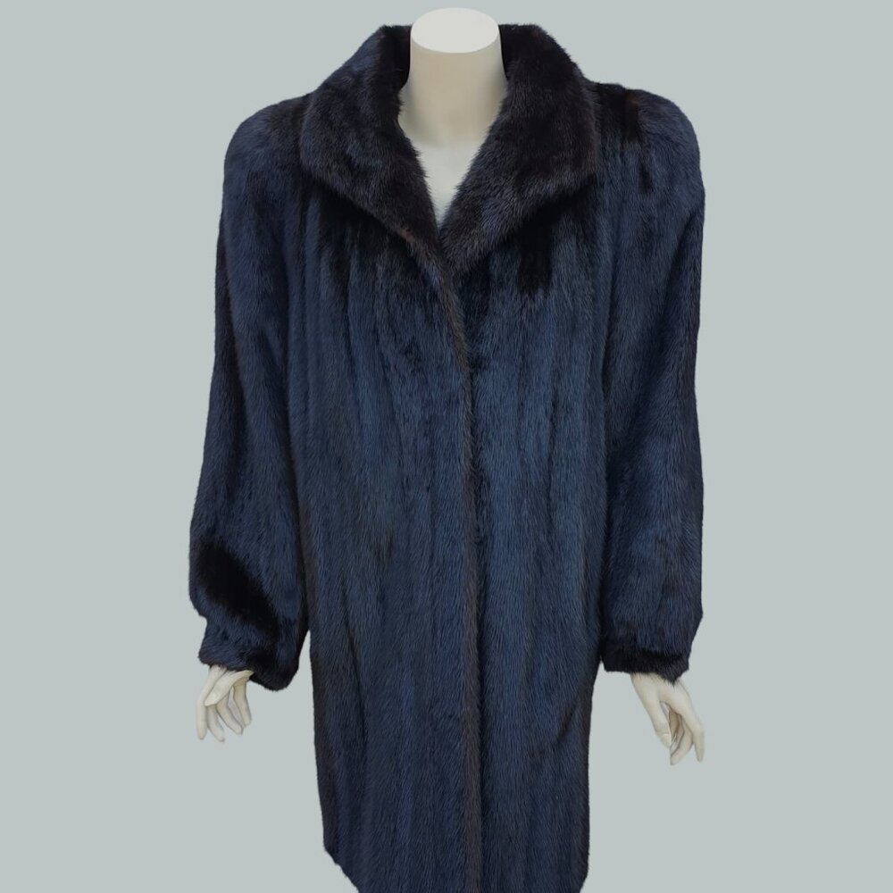 Vintage Black Dyed Mink Fur Stroller -Large